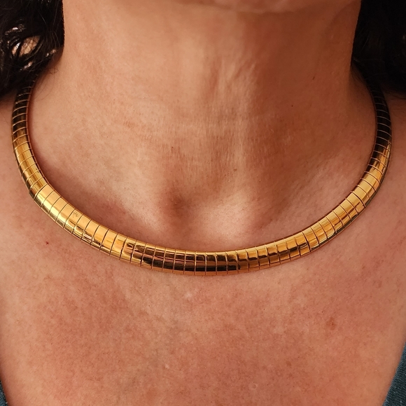 Omega Goldtone Necklace - Picture 1 of 15